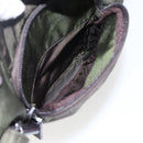 PRADA Shoulder Bag Nylon Khaki Silver Auth mr2000-25