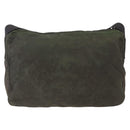 PRADA Shoulder Bag Nylon Khaki Silver Auth mr2000-2