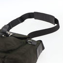 PRADA Shoulder Bag Nylon Khaki Silver Auth mr2000-8