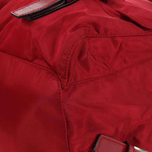 PRADA Backpack Nylon Red Silver Auth mr2001V