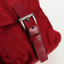 PRADA Backpack Nylon Red Silver Auth mr2001V-21