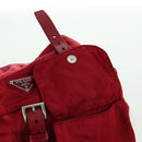 PRADA Backpack Nylon Red Silver Auth mr2001V-22