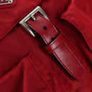 PRADA Backpack Nylon Red Silver Auth mr2001V-24