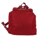 PRADA Backpack Nylon Red Silver Auth mr2001V-2