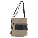 Chloe Shoulder Bag Canvas Beige Black Auth mr2002-1
