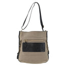 Chloe Shoulder Bag Canvas Beige Black Auth mr2002-13