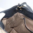 Chloe Shoulder Bag Canvas Beige Black Auth mr2002-22