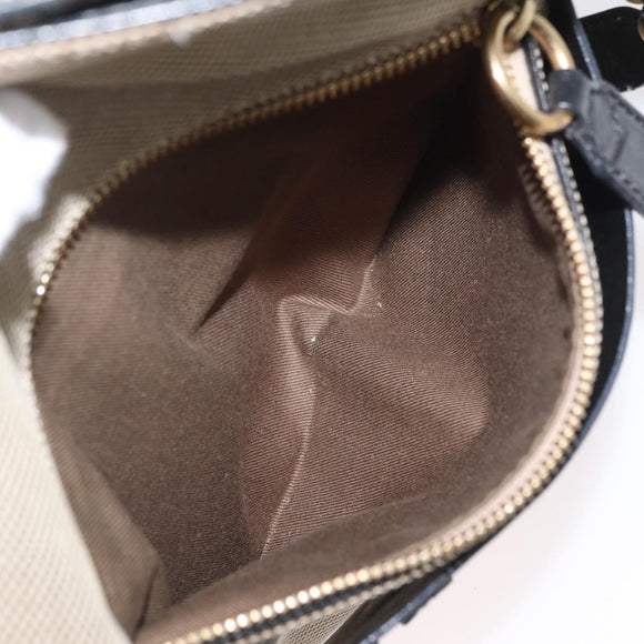 Chloe Shoulder Bag Canvas Beige Black Auth mr2002