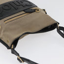 Chloe Shoulder Bag Canvas Beige Black Auth mr2002-6