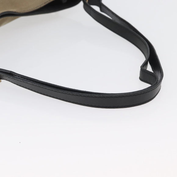 Chloe Shoulder Bag Canvas Beige Black Auth mr2002