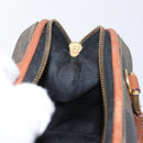 FENDI Pecan Canvas Mini Hand Bag PVC Brown Black Auth mr2003-19