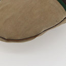 GUCCI Web Sherry Line Shoulder Bag Canvas Beige Silver 114871 Auth mr2006-11