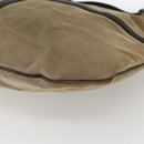 GUCCI Web Sherry Line Shoulder Bag Canvas Beige Silver 114871 Auth mr2006-12