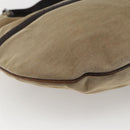 GUCCI Web Sherry Line Shoulder Bag Canvas Beige Silver 114871 Auth mr2006-13