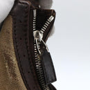GUCCI Web Sherry Line Shoulder Bag Canvas Beige Silver 114871 Auth mr2006-15