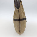 GUCCI Web Sherry Line Shoulder Bag Canvas Beige Silver 114871 Auth mr2006-4