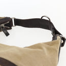 GUCCI Web Sherry Line Shoulder Bag Canvas Beige Silver 114871 Auth mr2006-8