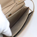 FENDI Zucchino Canvas Shoulder Bag Coated Canvas Orange Gold Auth mr2007-17