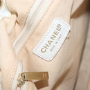 CHANEL Chain Tote Bag Canvas Beige Gold CC Auth mr2009-17