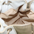 CHANEL Chain Tote Bag Canvas Beige Gold CC Auth mr2009-19