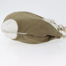 CHANEL Chain Tote Bag Canvas Beige Gold CC Auth mr2009-3