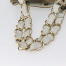 CHANEL Chain Tote Bag Canvas Beige Gold CC Auth mr2009-7