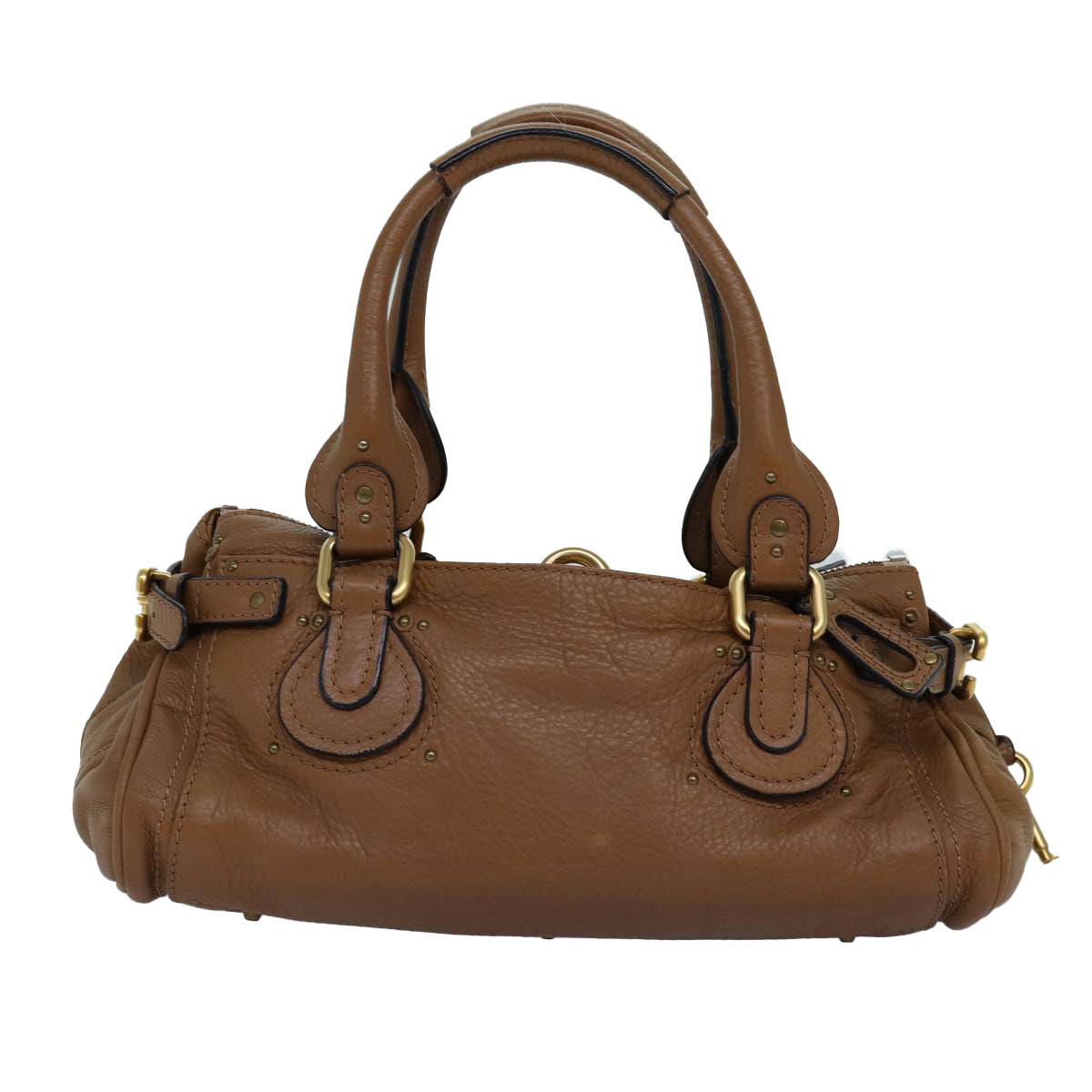 Chloe Paddington Hand Bag Leather Brown Auth mr201 - 0
