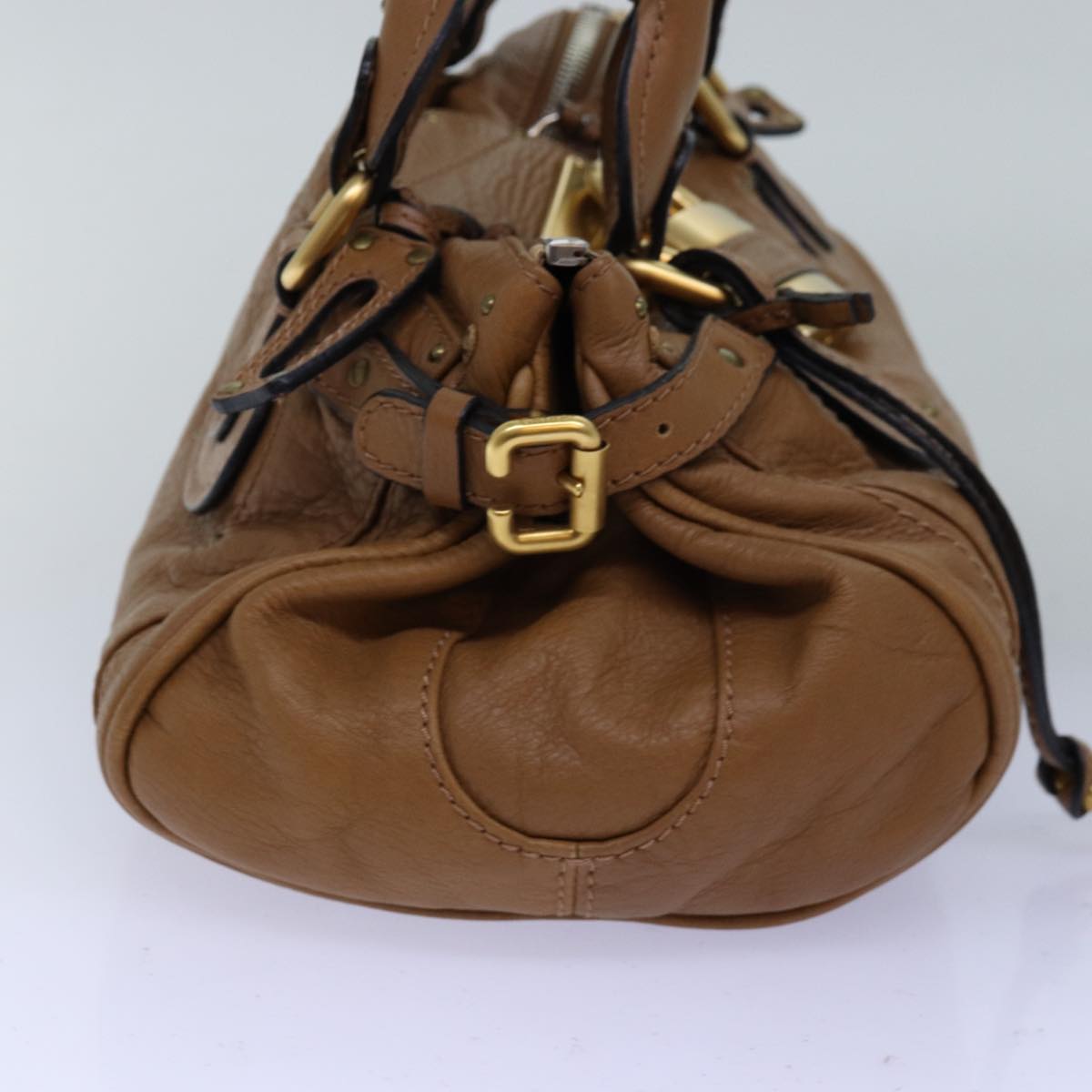 Chloe Paddington Hand Bag Leather Brown Auth mr201