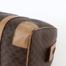 CELINE Macadam Canvas Boston Bag PVC Leather Brown Gold Auth mr2011-10