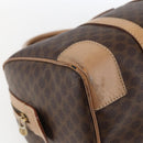 CELINE Macadam Canvas Boston Bag PVC Leather Brown Gold Auth mr2011-11