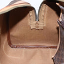 CELINE Macadam Canvas Boston Bag PVC Leather Brown Gold Auth mr2011-19