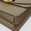 CELINE Macadam Canvas Hand Bag PVC Beige Gold Auth mr2012-15