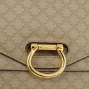 CELINE Macadam Canvas Hand Bag PVC Beige Gold Auth mr2012-18