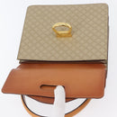 CELINE Macadam Canvas Hand Bag PVC Beige Gold Auth mr2012-19