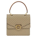 CELINE Macadam Canvas Hand Bag PVC Beige Gold Auth mr2012-13