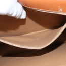 CELINE Macadam Canvas Hand Bag PVC Beige Gold Auth mr2012-27