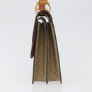 CELINE Macadam Canvas Hand Bag PVC Beige Gold Auth mr2012-3