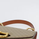 CELINE Macadam Canvas Hand Bag PVC Beige Gold Auth mr2012-14