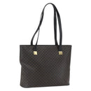 CELINE Macadam Canvas Tote Bag PVC Leather Black Gold Auth mr2013-1