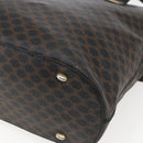 CELINE Macadam Canvas Draagtas PVC Leer Zwart Goud Auth mr2013-16