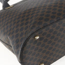 CELINE Macadam Canvas Draagtas PVC Leer Zwart Goud Auth mr2013-17