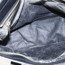 CELINE Macadam Canvas Draagtas PVC Leer Zwart Goud Auth mr2013-10
