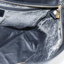 CELINE Macadam Canvas Draagtas PVC Leer Zwart Goud Auth mr2013-19