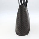 CELINE Macadam Canvas Draagtas PVC Leer Zwart Goud Auth mr2013-4