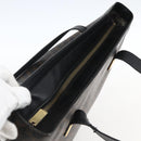 CELINE Macadam Canvas Draagtas PVC Leer Zwart Goud Auth mr2013-6