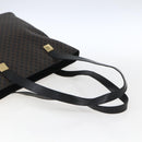 CELINE Macadam Canvas Draagtas PVC Leer Zwart Goud Auth mr2013-7