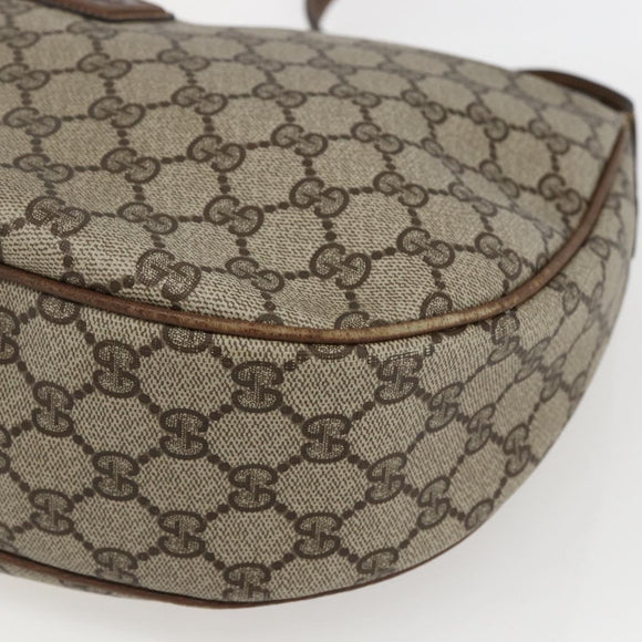 GUCCI GG Supreme Shoulder Bag PVC Beige Gold 001 256 0719 Auth mr2014