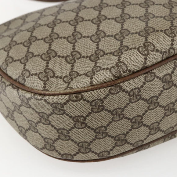 GUCCI GG Supreme Shoulder Bag PVC Beige Gold 001 256 0719 Auth mr2014
