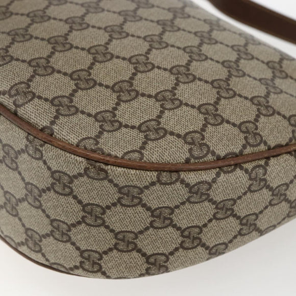 GUCCI GG Supreme Shoulder Bag PVC Beige Gold 001 256 0719 Auth mr2014