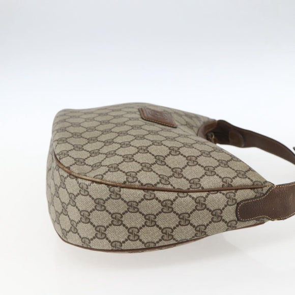 GUCCI GG Supreme Shoulder Bag PVC Beige Gold 001 256 0719 Auth mr2014